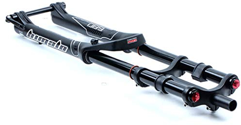 Fahrrad-Vorderradgabel 26 27,5 29 Zoll Doppelschulterkontrolle MTB Downhill Hydraulische Federung Gerades Rohr Ultraleichter Fahrradstoßdämpfer aus Aluminiumlegierung