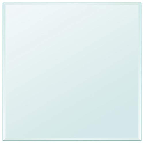 FOZICV Plateau de table carré 80 x 80 x 0,6 cm - Plateau de table à manger, table basse, table de bar - Plateau en verre trempé transparent