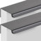 Aluminium Alloy Invisible Handle Cupboard Handles Kitchen Furniture Sliding Door Handle Concealed Pull Finger Edge Pull Knob Cabinet Handle Drawer Handles 2 Piece (Elegant Grey,Length 300mm)