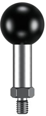 YIMINGYINUO 1'' Ball Mount with M6 x 1.0mm Threaded Post Compatible with RAM Mounts B Size 1 Inch Portale Screw Ball Head for Bike, Motorcycle,Rearview Mirror (Black1, M6)