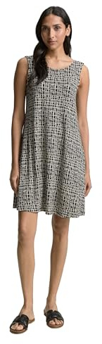 Tom Tailor Damen 1046487 Kleid, 38117 - Abstract Black Grid Design, 40 EU
