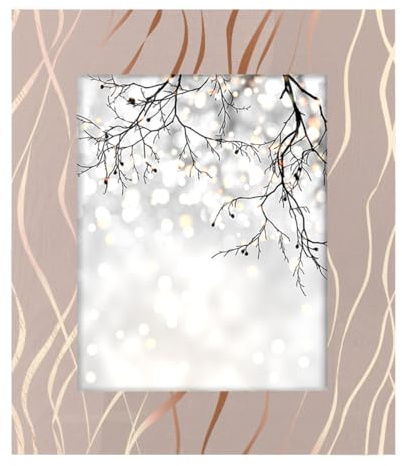 Rose Gold Ripple Photo Frame 8x10 Photo Frames Wall Tabletop Decor Picture Frames with Stand Hanging Hook