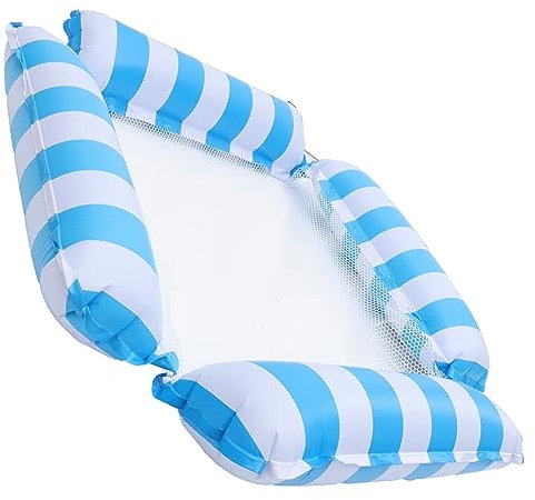 JOINPAYA Aufblasbare Pool Hängematte aus Netzgewebe mit Vierrohrigem Design und Atmungsaktivem Schwimmnetz für Sommerferien Faltbarer Pool Netzstuhl aus PVC und Nylon