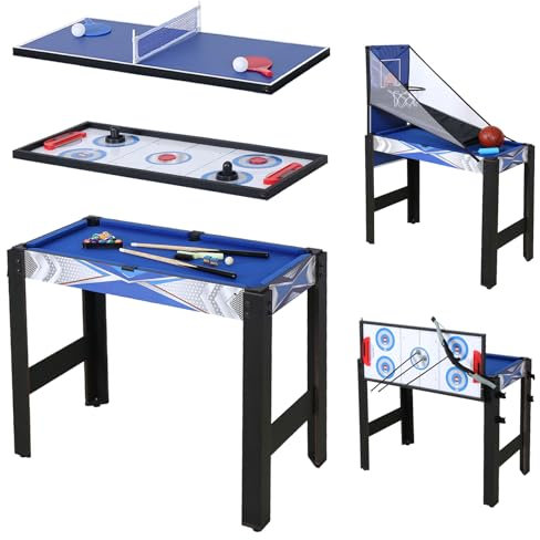 HLC 4 In 1 Multifunktionstisch Billard Basketball Tischtennis Hockey