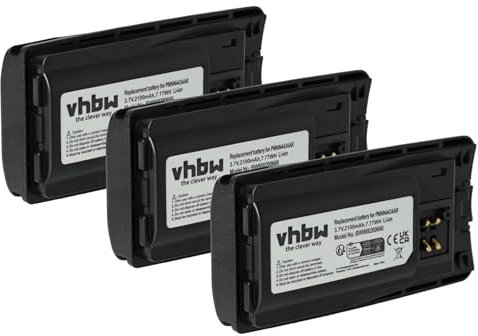 vhbw 5X Batterie Compatible avec Motorola RMV2080, XT665, XT660, RVA50, XT460, XT420, XT220, XT660d Radio Talkie-walkie (2100mAh, 3,7V, Li-ION)