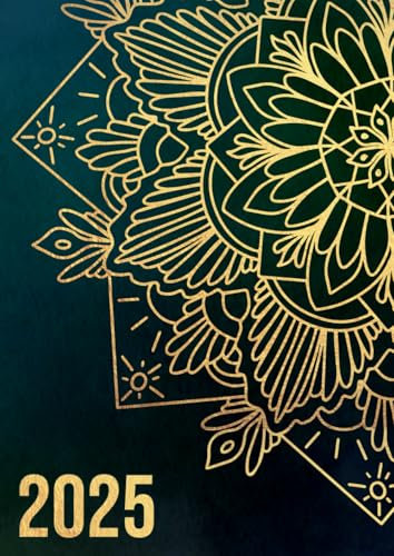 Kalender 2025 - Mandala Blau: Wochenplaner mit Linien (Woche auf 2 Seiten) | Terminkalender für 12 Monate von Januar bis Dezember | Kalenderbuch DIN A4 (21x29,7 cm) | Planer auf Deutsch