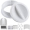 Innconee 1 Set White Dual Size Wall Mount Connector for Portable Ac Vent Ac Exhaust Hose Coupler for 6 and 6.5 Inches Hose Accessories Plug
