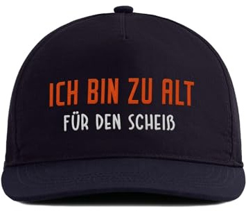 tshirtladen Cap mit Spruch - Ich Bin zu alt für den Scheiß - Lustige Herren Snapback Cap mit Stick - Geschenkidee für Bauarbeiter, Kollegen, Männer mit Humor - Basecap 5 Panel Design