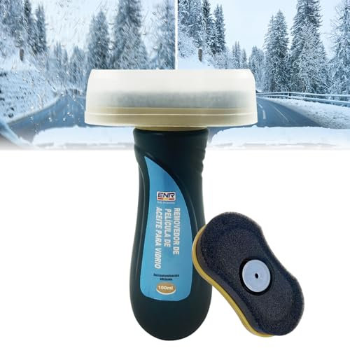 Limpiador de cristales para coche, con película oleofóbica para ventanas de coche, muy eficaz desengrasante para coches, pasta limpiacristales para eliminar las manchas de vidrio