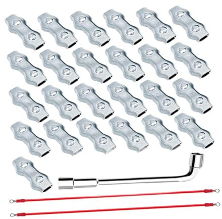 LeeQinersw 25 PCs M5 Poly Cable Plugs Set Metal Wires Splicers for Electrical