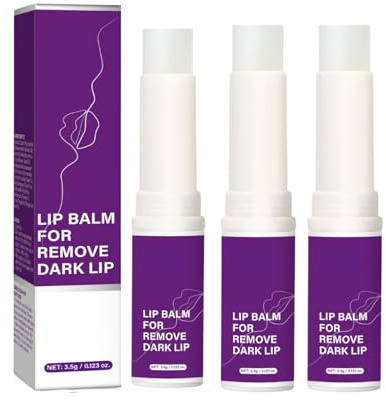 3PCS Lip Balm for Dark Lips,Lip Lightening B/alm,Brightening Treatment with Niacinamide-Exfoliating Hydrating Lip Scrub&Overnight Mask,Soothes Lips Lines,Vegan Lip Care for Women and Men