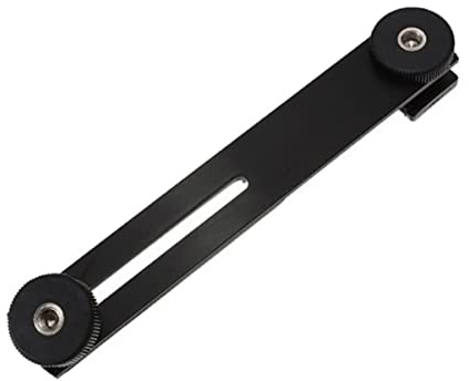 LIFKICH Dual Camera Mount Bracket 1/4 Screw Dual Tripod Bracket for Video Light and Flash Stand Compatible Camera Lighting Equipment for Photography and Videography