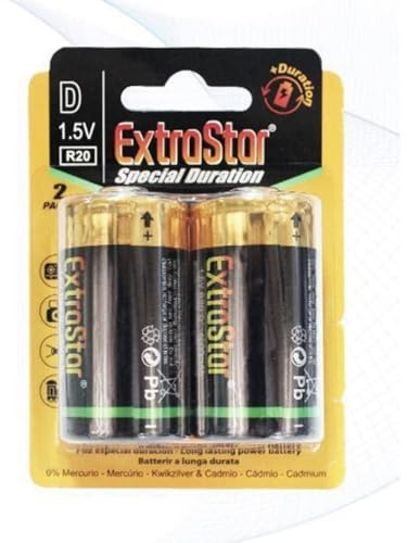 TEKHOME Batterie Alcaline D 1.5V – Pile Torcia R20 a Lunga Durata per Torce, Radio e Dispositivi ad Alto Consumo – 24 Pezzi (12 Confezioni da 2) – R20P-2B