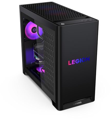 Lenovo Legion Tower 5-2026 - Desktop da gaming, NVIDIA GeForce RTX 5070 Ti, Ryzen 7 9800X3D, memoria da 32 GB, memoria da 1 TB, Windows 11 Home, nero eclissi, 3 mesi di pass per PC
