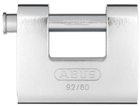 ABUS 92/80 Monoblock Solid Brass with Steel Jacket Padlock, Keyed Alike