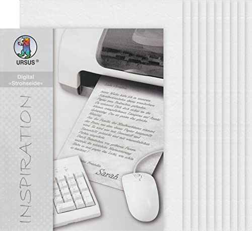 Strohseide Digital, DIN A4, 25g/m², 10 Blatt Weiß