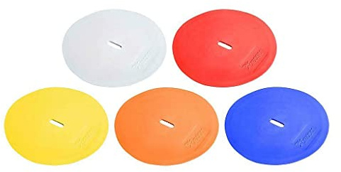 Precision Round Flat Marke Discs - Yellow/Orange/White/Red/Blue, 21 cm, K-REY-TR423