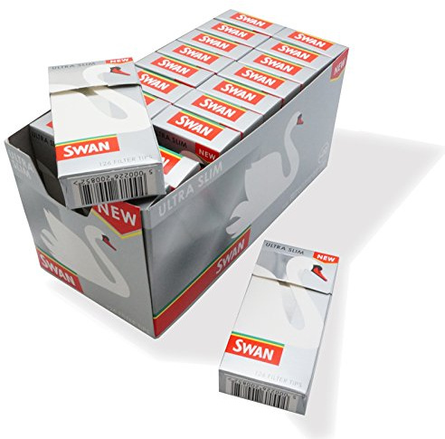 full box of swan ultra slim Filter tips 2520 tips (20 x 126 per Box)