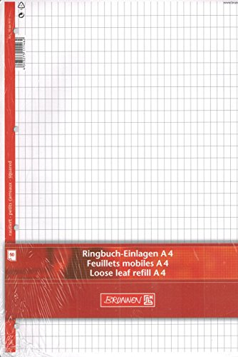 Ringbuch-Einlagen/Papier BRUNNEN 50 Blatt - rautiert - A4 (21,0 x 29,7 cm)