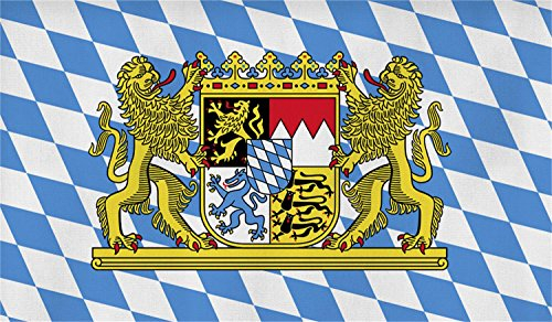 Flagge Großformat 250 x 150 cm wetterfest Fahne in 16 verschiedenen Ausführungen mit Ösen Farbe Bayern