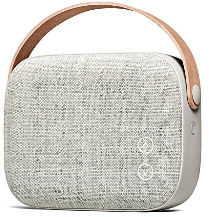 Vifa Helsinki Bluetooth Speaker | Nordic Design | Perfect Portable Wireless Speaker for Apple iPhone iOS and Samsung Android - Sandstone Grey