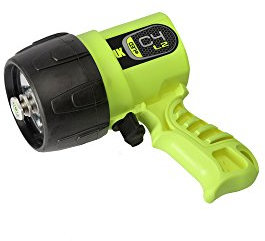 Underwater Kinetics C4 eLED (L2) Tauchleuchte mit NiMH Akku/Ladegerät, Sicherheitsgelb