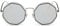 CHICNET Sonnenbrille Round Resin Glasses Achteck Rand 400 UV Metall silber