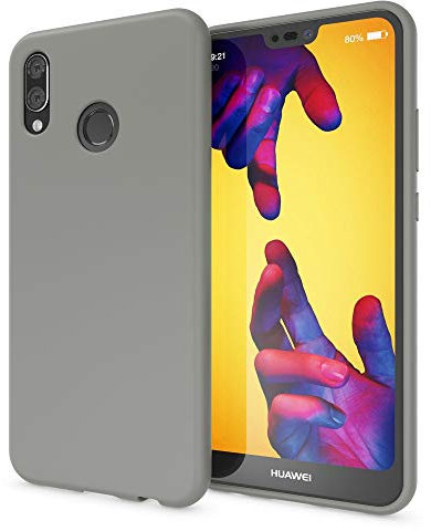 NALIA Neon Custodia Protezione compatibile con Huawei P20 Lite, Cover Ultra-Slim Neon Smartphone Case Etui Protettiva in Silicone Gel, Gomma Telefono Cellulare Bumper Sottile, Colore:Grigio