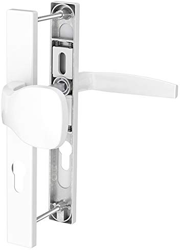 Premium Drückergarnitur Victory DHS 92mm - Rechteckig - Griff-Knauf, Farbe:Weiß RAL 9016, Schildbreite:36mm