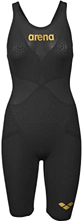 ARENA W Pwsk Carbon Glide Badeanzug, Damen, Schwarz/Gold, 32