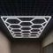 lambado® Hexagon LED Deckenleuchte | Garagenbeleuchtung LED Werkstattbeleuchtung | Fitnessstudio Barber Shop Salon Ausstellung | 14er Set inkl. Rahmen | Farbtemperatur 6500K Weiß