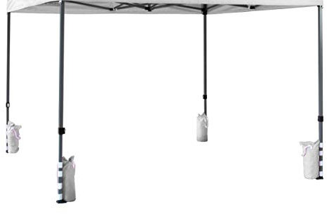 Bulhawk® SET OF 4 HEAVY DUTY POP UP GAZEBO LEG SUPPORTS FOOT WEIGHTS SAND BAGS (White)
