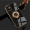 EYZUTAK Electroplated Magnetic Ring Holder Case, 360 Degree with Rotation Metal Finger Ring Holder Magnet Car Holder Soft Silicone Shockproof Cover for iPhone 12 mini 5.4 inch - Black