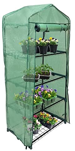 Monster Shop - Mini Serra da Appartamento e Giardino Leggera Compatta facile da Montare con Copertura Resistente al Tempo e ai Raggi UV - Copertura in PE
