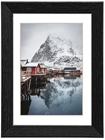HAMA Holzbilderrahmen Oslo schwarz 15x20 cm
