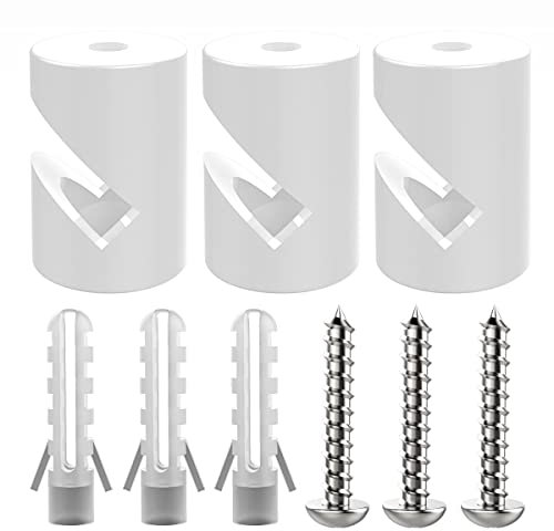 OASHISU Decentratore a V da Soffitto per Cavi Elettrici, Decentratore a Soffitto, Decentratore Cavo Elettrico, Decentratore Lampadario, Gancio da Soffitto o Parete, Fermacavo, 3 PEZZI (BIANCO)