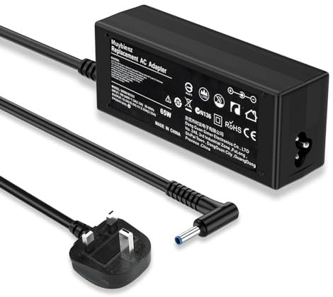 Replacement for HP Laptop Charger 65W 45W Computer Charger Smart Blue Tip Power Adapter (4.5 * 3.0mm)