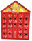 F Fityle Traditional Christmas Red Wooden Advent Calendar with Drawers 24 Day