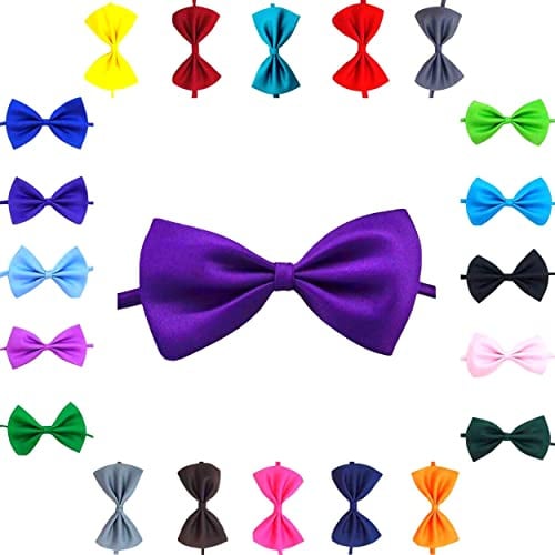 Trendy Bowties Haustier Hund Katze Fliege Halsband Kleine bis Große Haustiere Verstellbar Welpe Kätzchen Junge Mädchen (Lila)