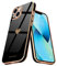 Teageo for iPhone 13 Case Cute Heart Pattern for Women Girls Slim Luxury Bling Plating Soft TPU Anti-Scratch Shockproof Bumper Phone Case for iPhone 13, Black