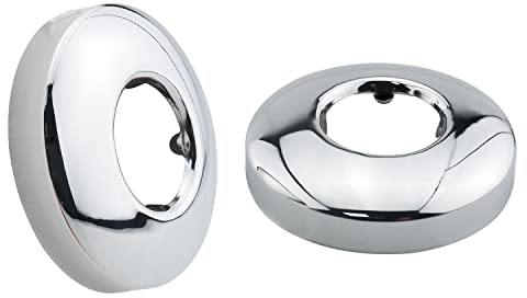 ITROLLE Duscharm-Flansch, 2 Stück, 5,1 cm, runder Bogen, verchromter Edelstahl, Duschkopf, Arm, Rosette für die meisten Marken