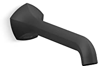 Kohler T27011-ND-BL Occasion Wandmontage Waschbecken Armatur mit geradem Design, matt schwarz