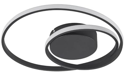Lindby LED Ceiling Light Emisua dimmable (Modern) in Black Made of Aluminium for e.g. Living Room & Dining (1 Light Source,) from Ceiling lamp,