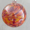 Kugel zum hängen Bunte Glaskugel Ornament gelb orange rot Fensterdekoration mundgeblasenes Kristallglas Durchmesser ca.8 cm Oberstdorfer Glashütte