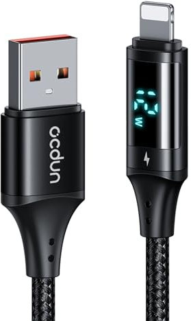 ocdun iPhone Charging Cable 1.2M – 12W 3A Fast Charge Nylon Braided USB to iPhone-Compatible Cable Cord for iPhone 14 13 12 11 Pro Max XS XR 8 7 6 SE, AirPods, iPad