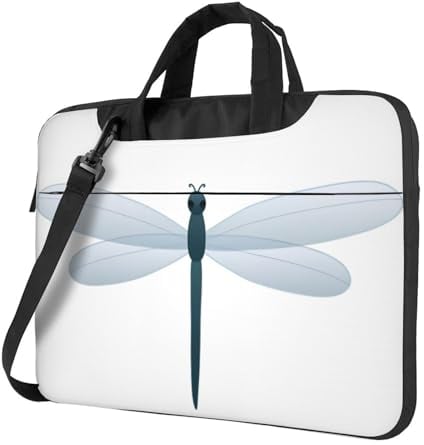 Dragonfly Laptop-Umhängetasche, tragbar, wasserdicht, Laptop-Kuriertasche, Aktentasche mit Tragegriff, Schwarz, 13 inch