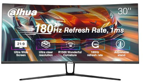 Gaming Monitor Ultrawide DAHUA__PLACEHOLDER_Brand_1__ 30'' WFHD 200Hz 1MS DCR Intelligent Adaptive-Sync HDMI DP VA Negro - DHI-LM30-E330CA