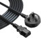 5M Long 3 Pin Mains Power Lead 3 Prong Plug Cord / C13 to UK 3 Pin Plug/IEC Kettle Lead Power Cable - Black