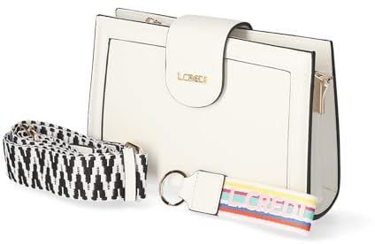 L.Credi Damen Schultertasche/Umhängetasche MIRJA Weiß Synthetik, Größe:-, Farbauswahl:weiß
