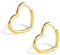ALEXCRAFT Gold Heart Hoop Earrings for Women